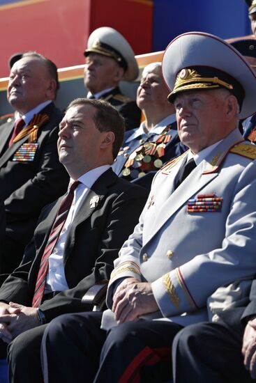 Vladimir Putin attends parade on Red Square