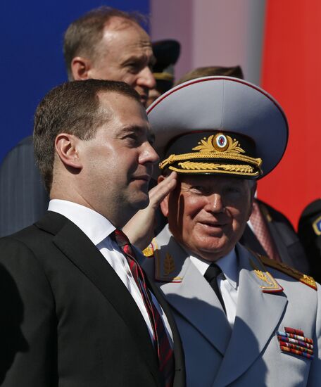 Vladimir Putin attends parade on Red Square