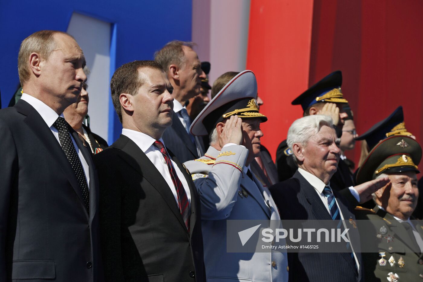 Vladimir Putin attends parade on Red Square