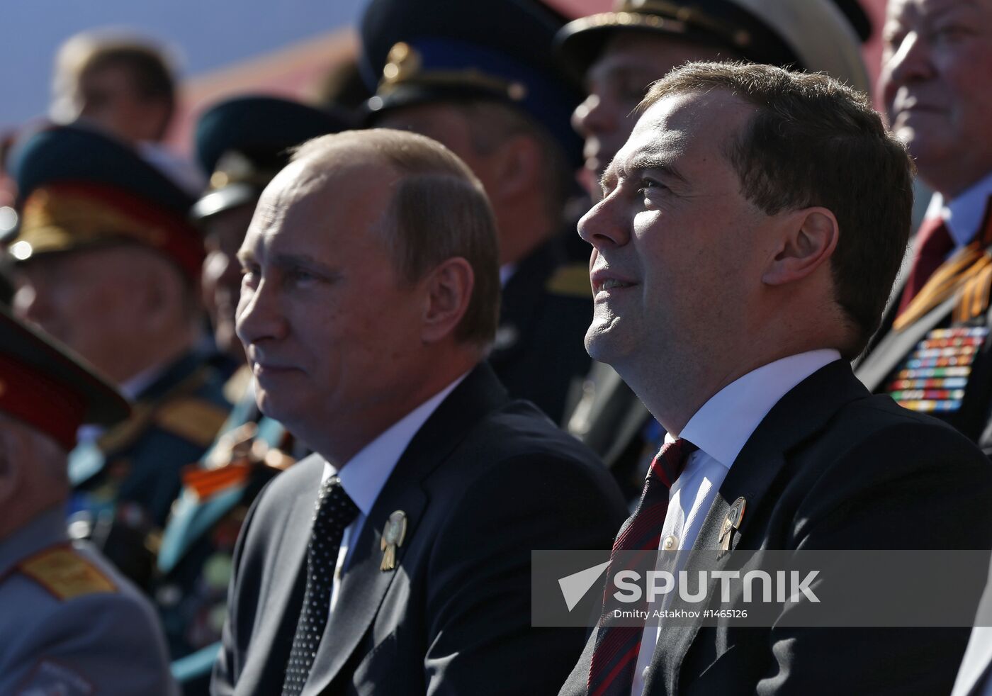 Vladimir Putin attends parade on Red Square