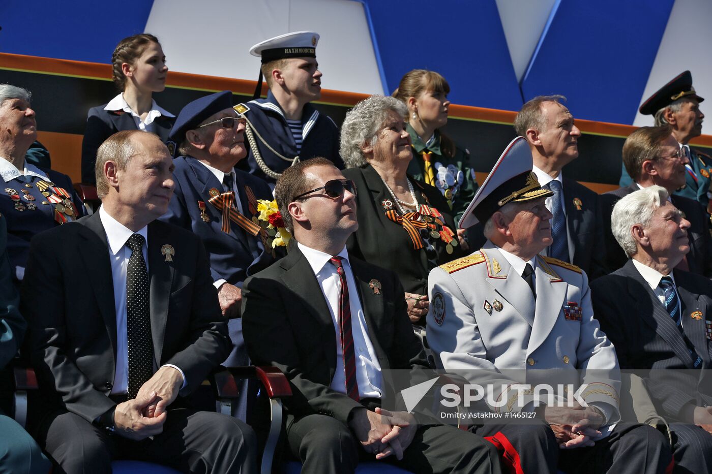Vladimir Putin attends parade on Red Square