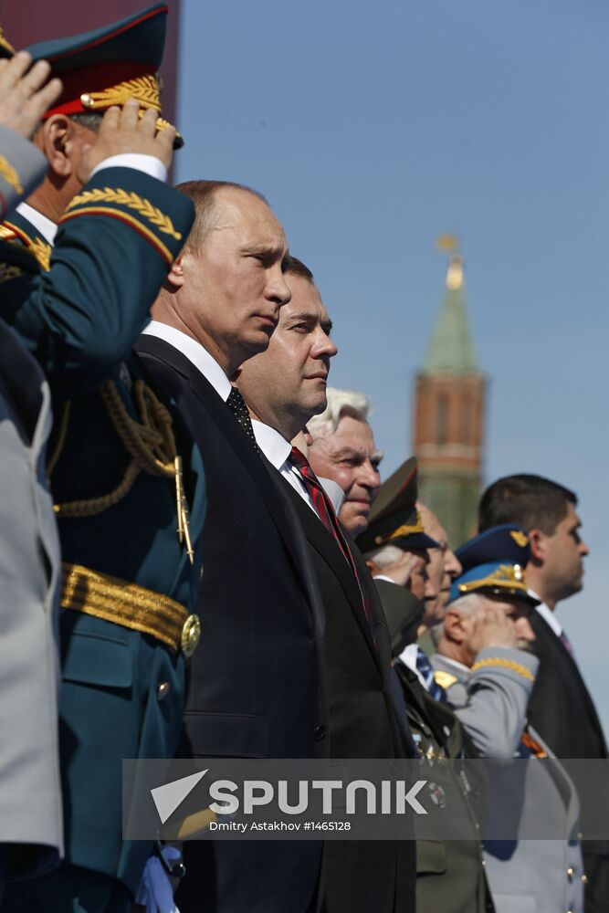 Vladimir Putin attends parade on Red Square