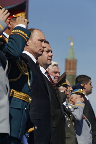 Vladimir Putin attends parade on Red Square