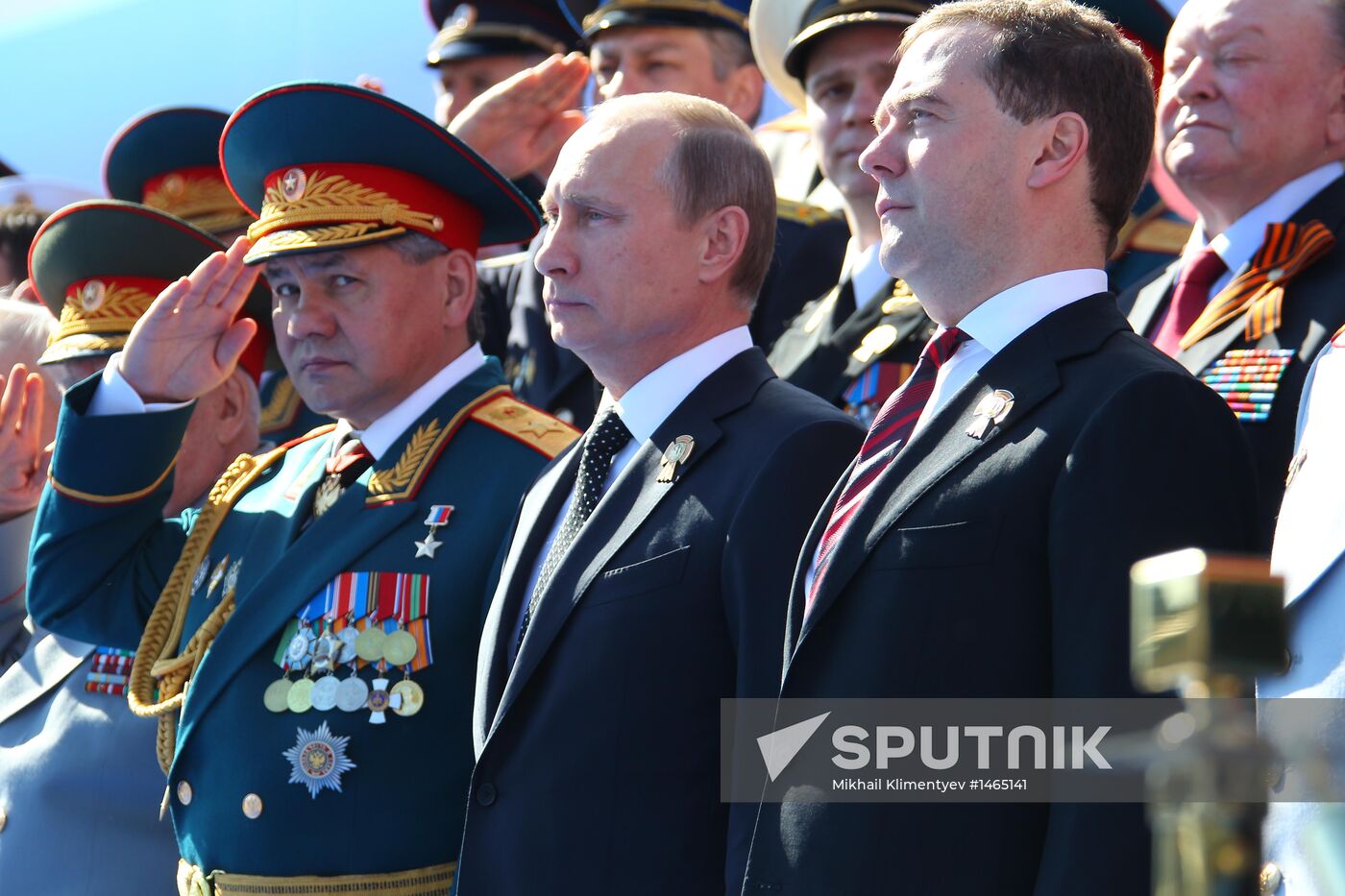 Vladimir Putin attends parade on Red Square