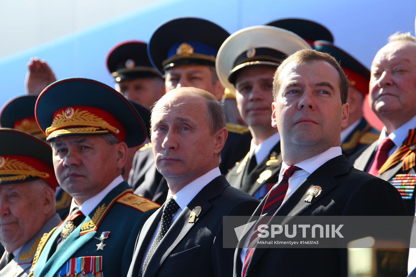 Vladimir Putin attends parade on Red Square
