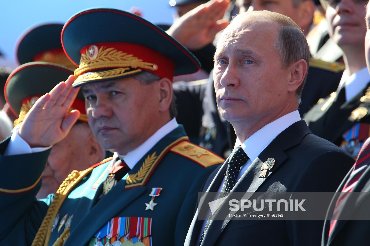 Vladimir Putin attends parade on Red Square