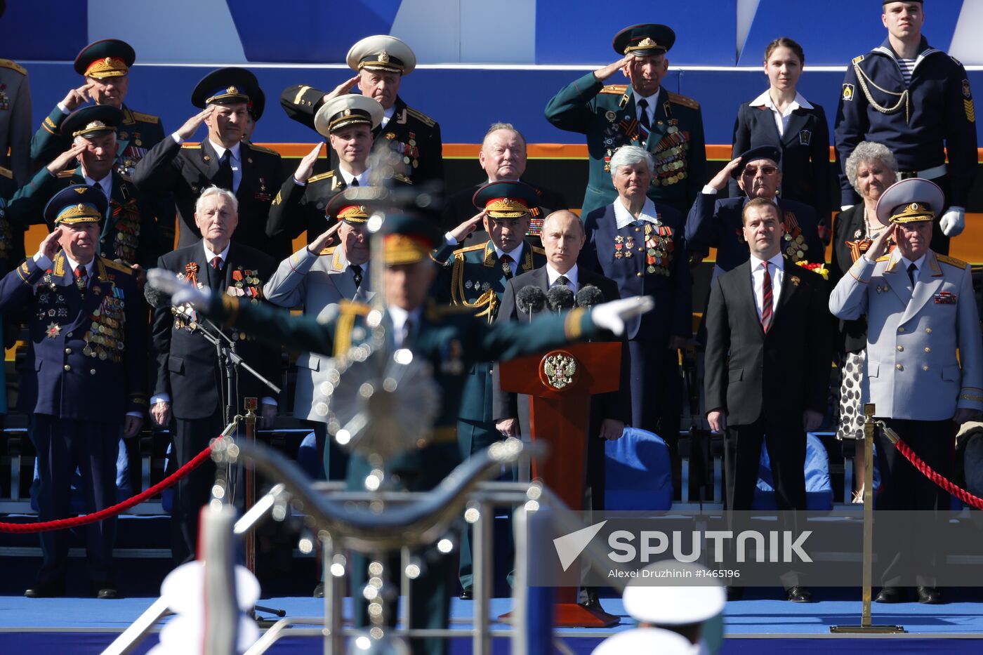 Vladimir Putin attends parade on Red Square