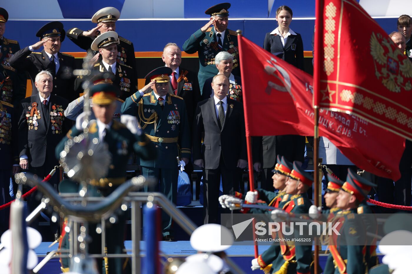 Vladimir Putin attends parade on Red Square