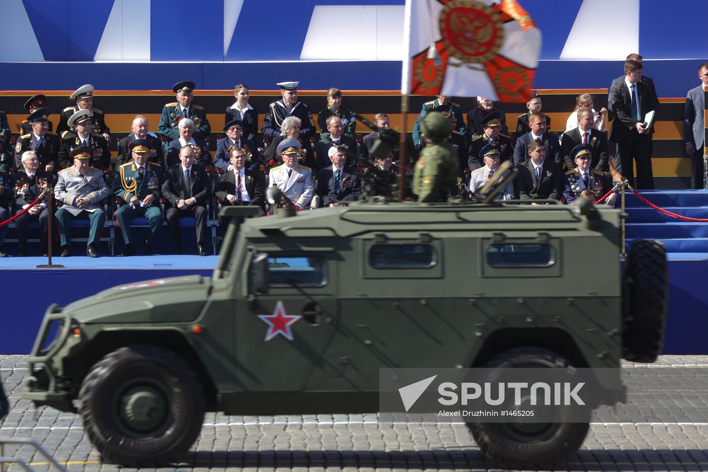 Vladimir Putin attends parade on Red Square