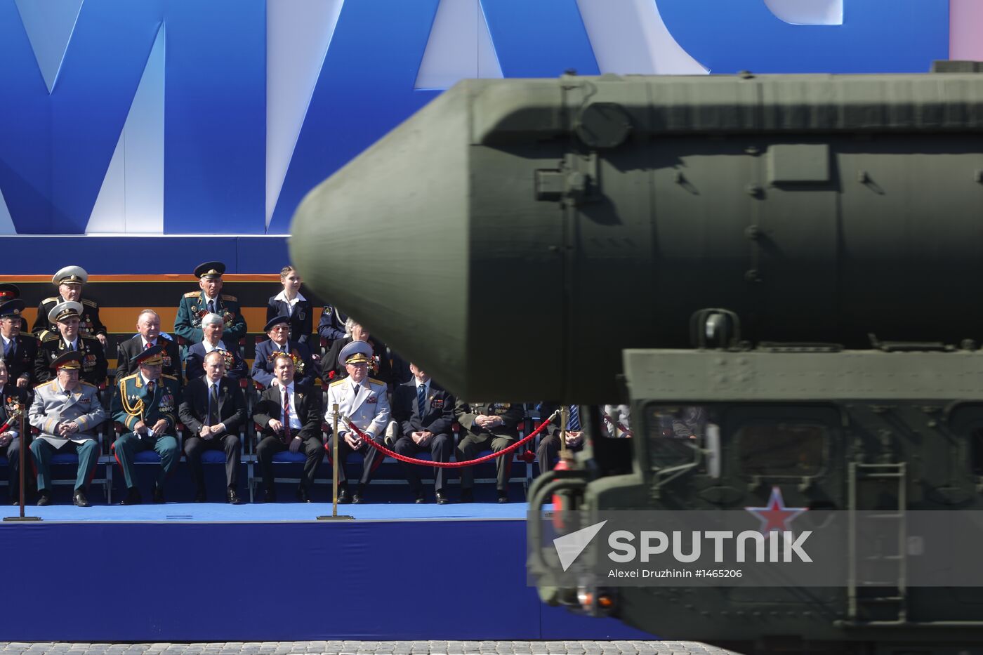 Vladimir Putin attends parade on Red Square