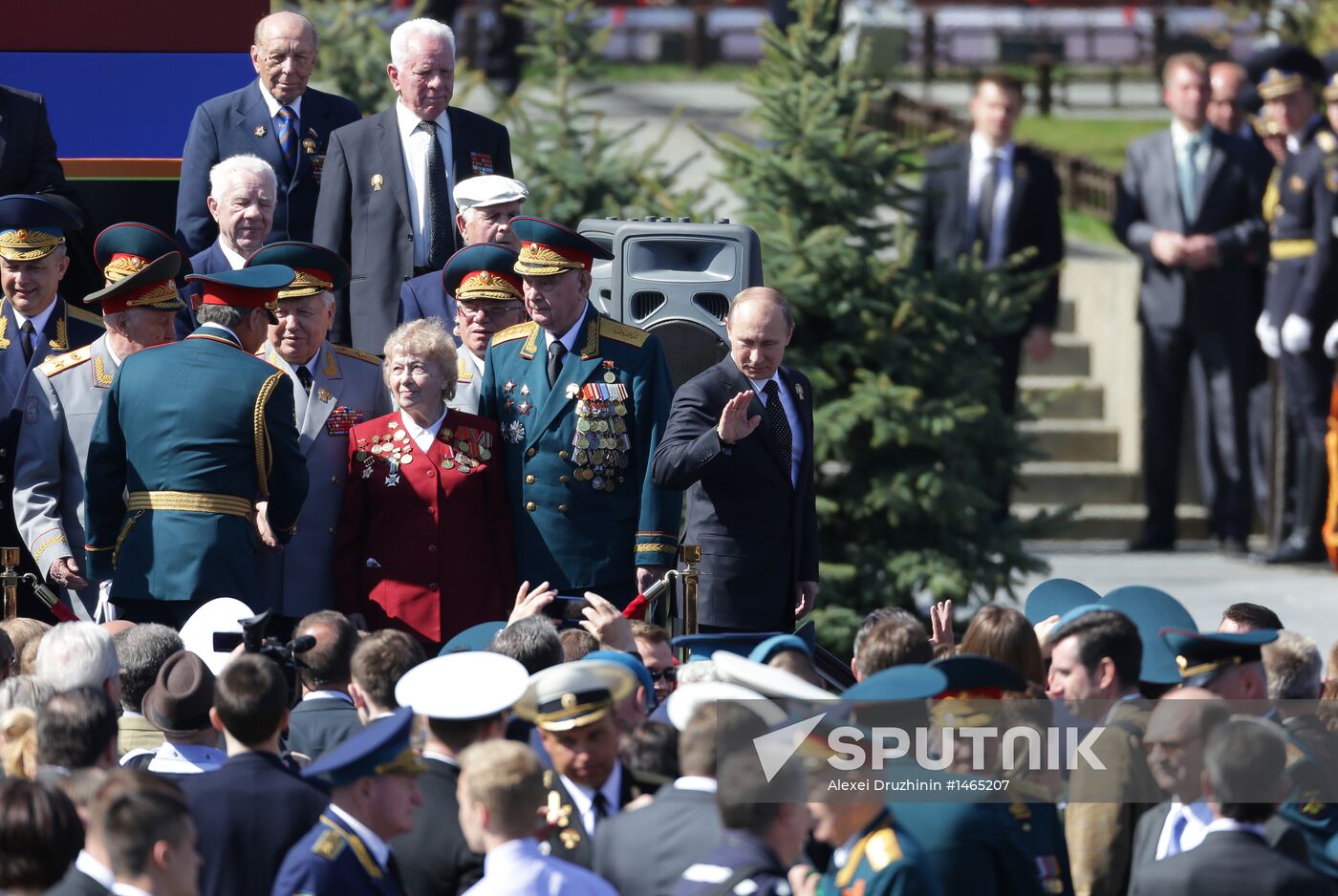 Vladimir Putin attends parade on Red Square
