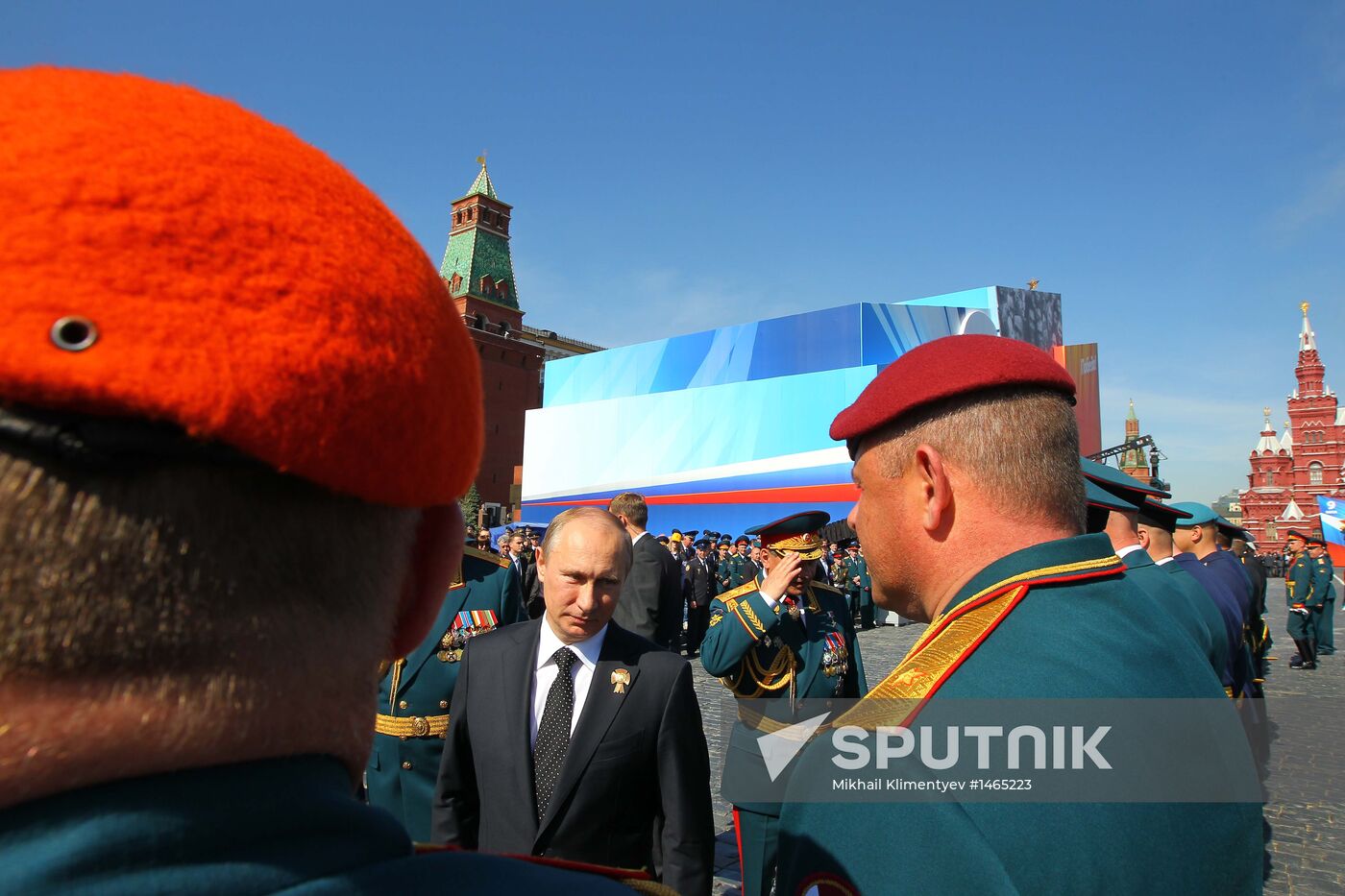 Vladimir Putin attends parade on Red Square