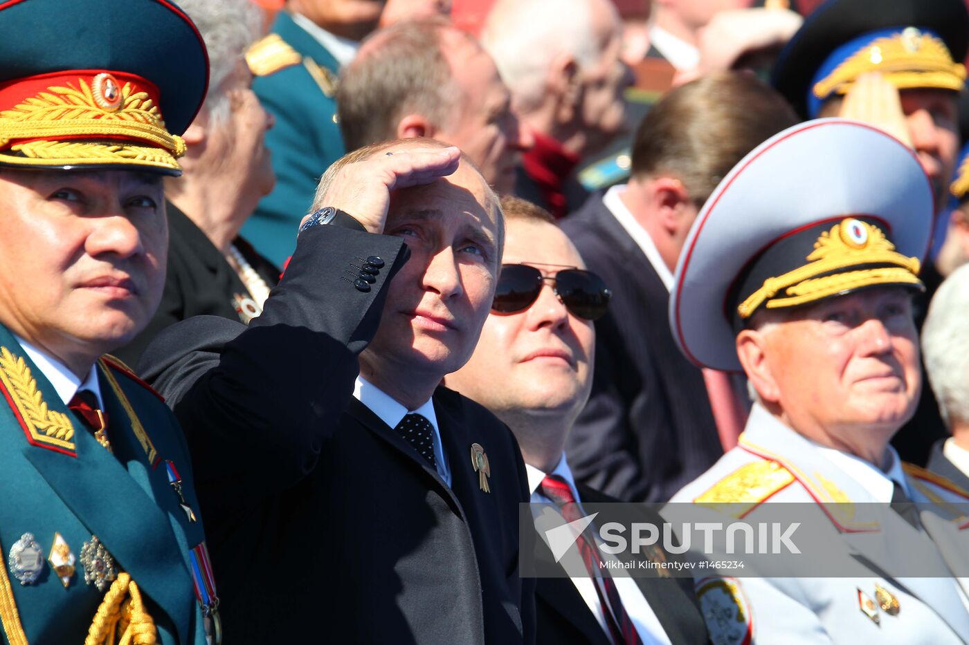Vladimir Putin attends parade on Red Square