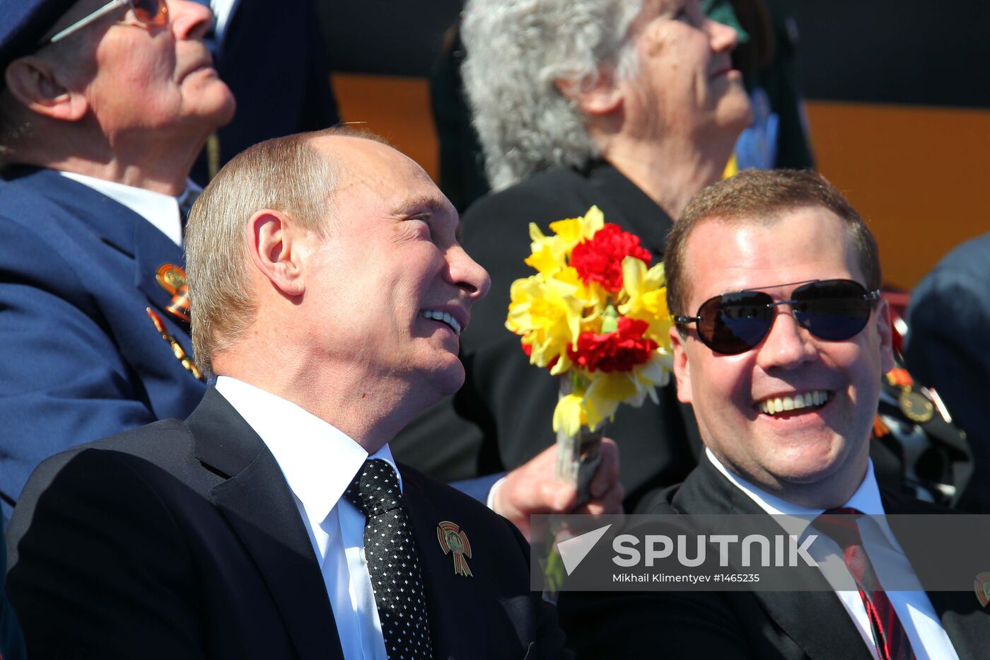 Vladimir Putin attends parade on Red Square