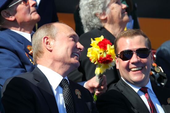 Vladimir Putin attends parade on Red Square
