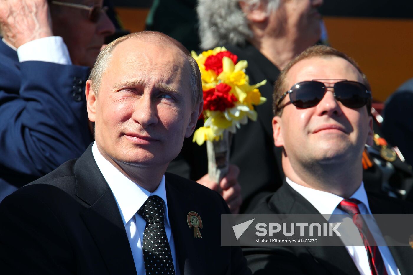 Vladimir Putin attends parade on Red Square