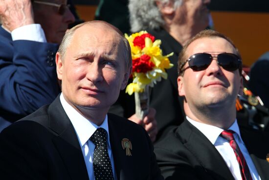 Vladimir Putin attends parade on Red Square