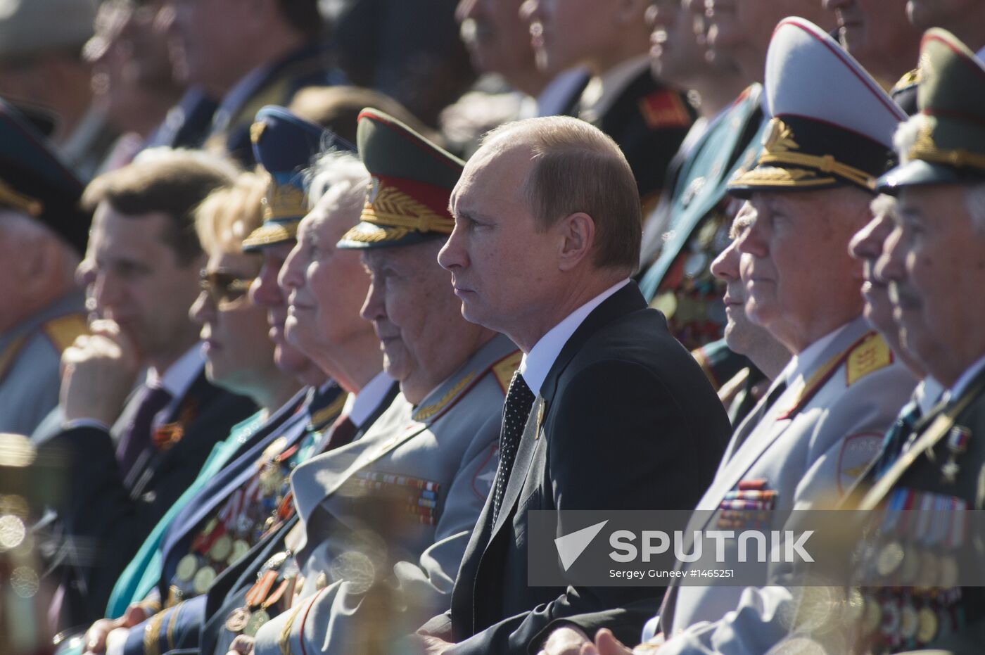 Vladimir Putin attends parade on Red Square