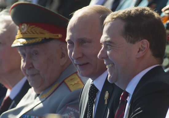 Vladimir Putin attends parade on Red Square