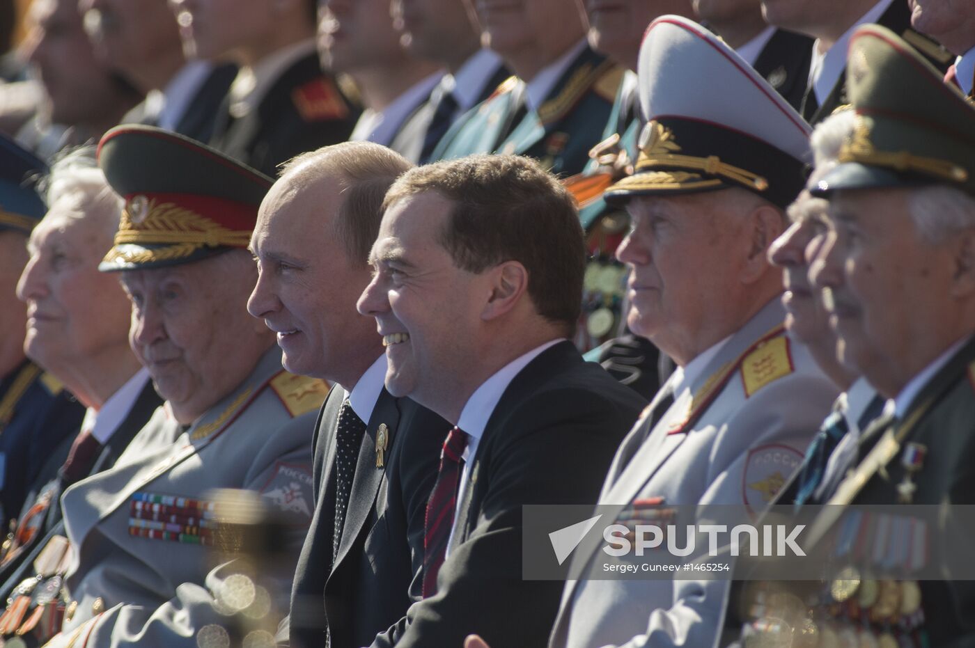 Vladimir Putin attends parade on Red Square