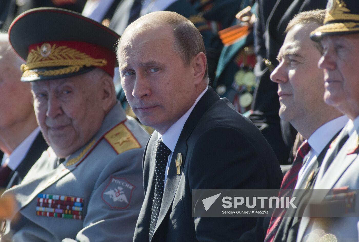 Vladimir Putin attends parade on Red Square