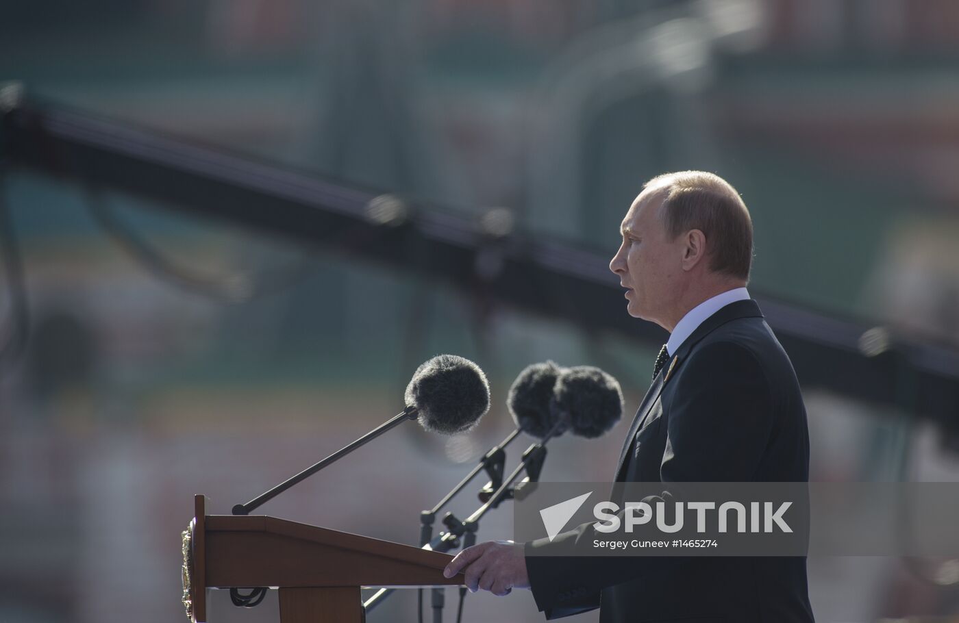 Vladimir Putin attends parade on Red Square