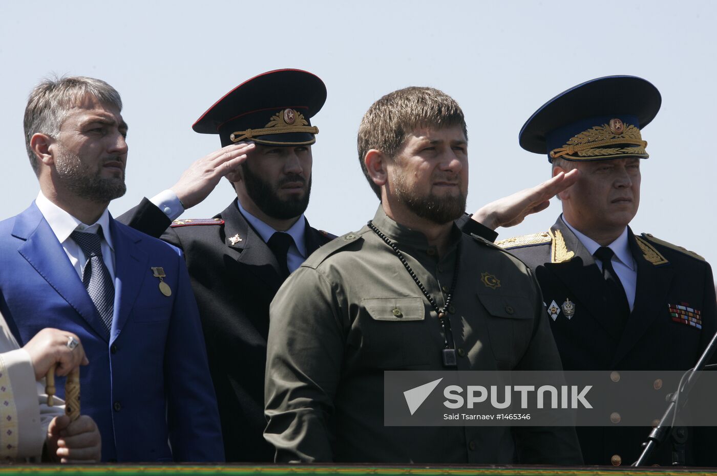 Victory Day parade in Grozny