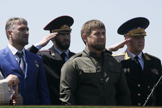 Victory Day parade in Grozny