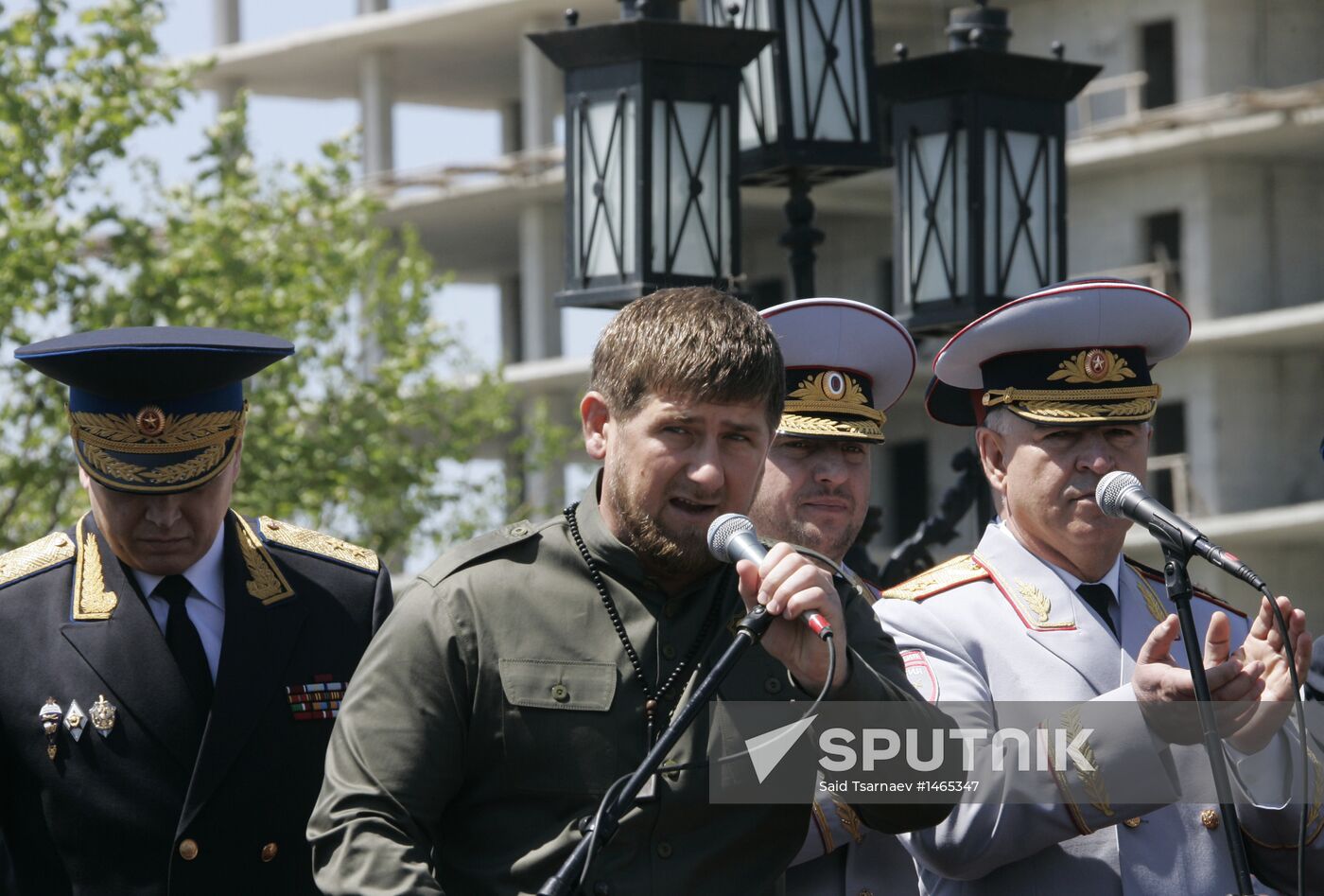 Victory Day parade in Grozny