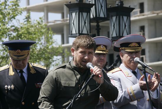 Victory Day parade in Grozny