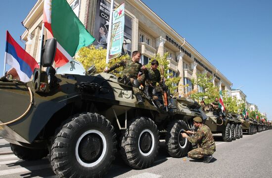 Victory Day parade in Grozny