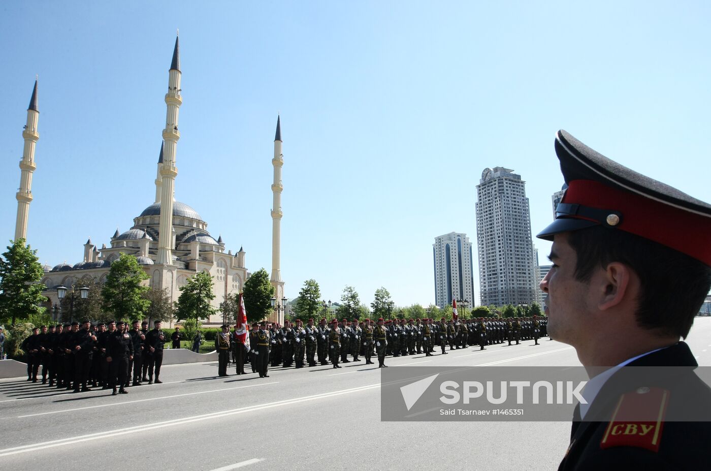 Victory Day parade in Grozny