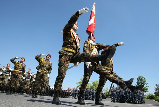 Victory Day parade in Grozny