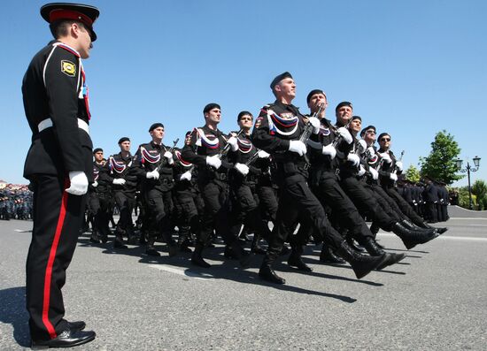 Victory Day parade in Grozny