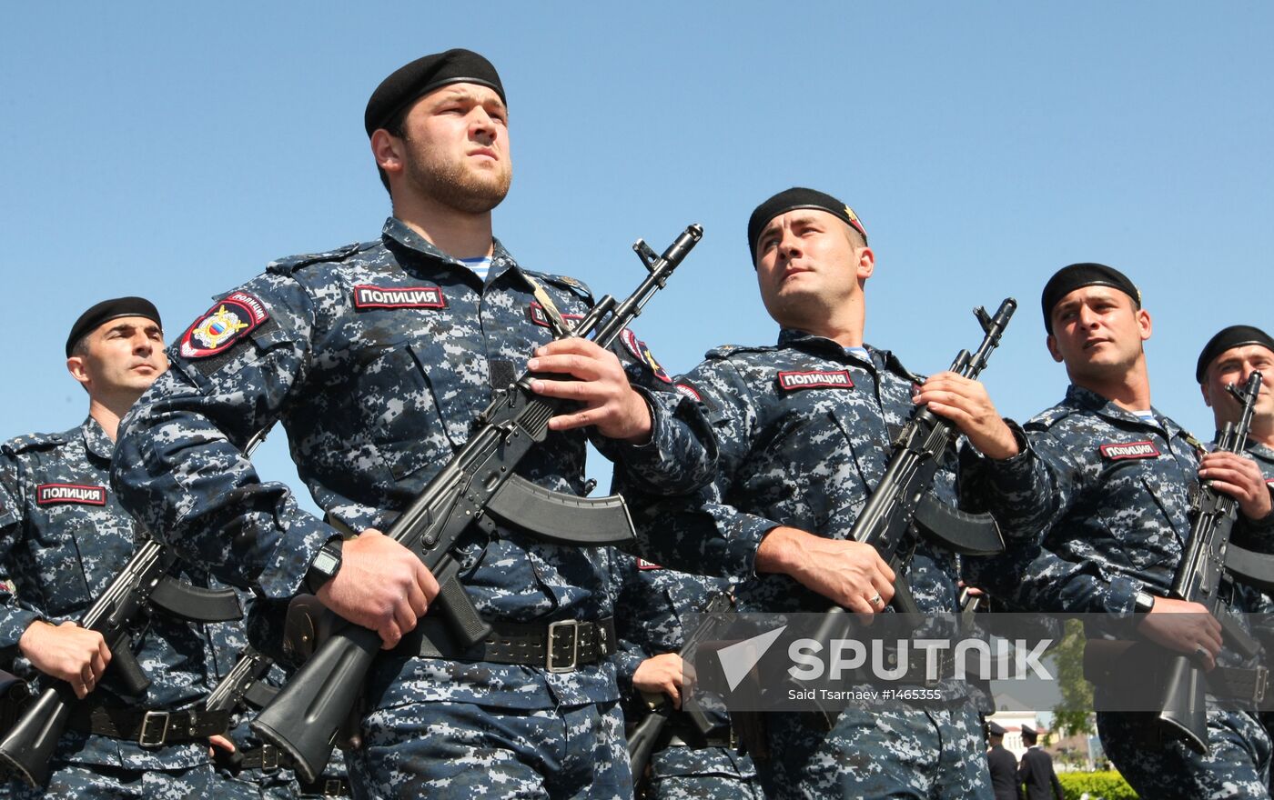 Victory Day parade in Grozny