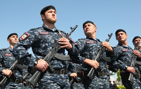 Victory Day parade in Grozny