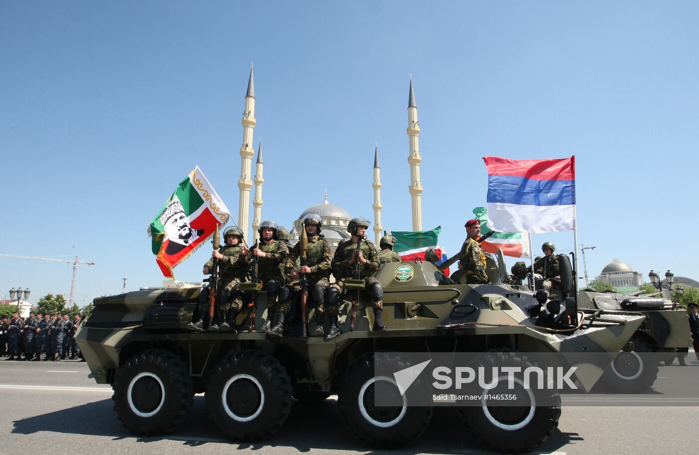 Victory Day parade in Grozny