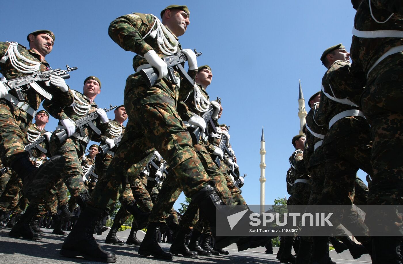 Victory Day parade in Grozny