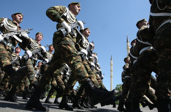 Victory Day parade in Grozny