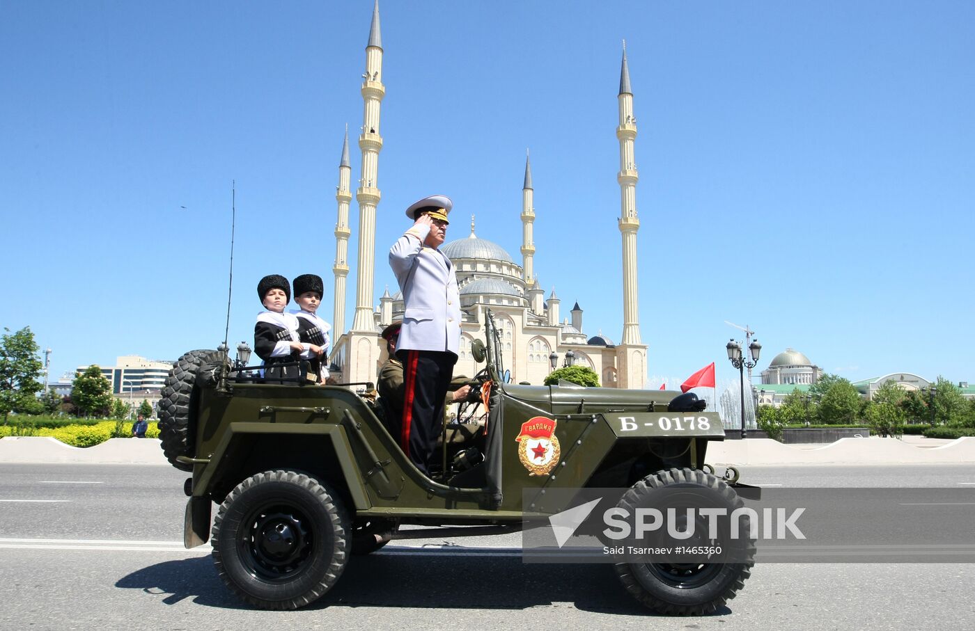 Victory Day parade in Grozny