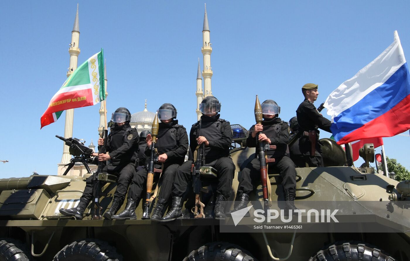 Victory Day parade in Grozny