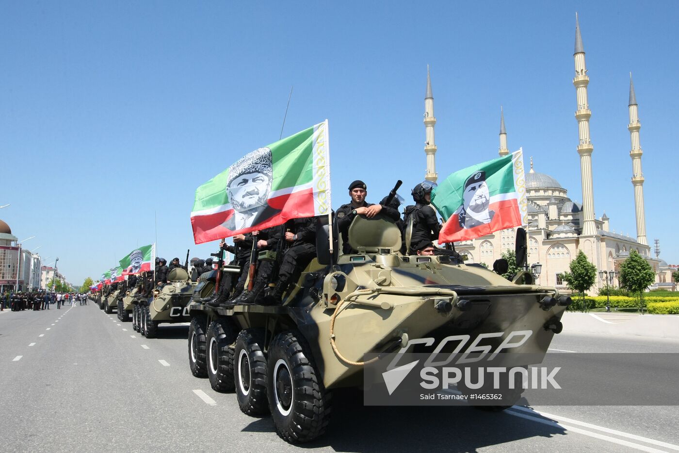 Victory Day parade in Grozny