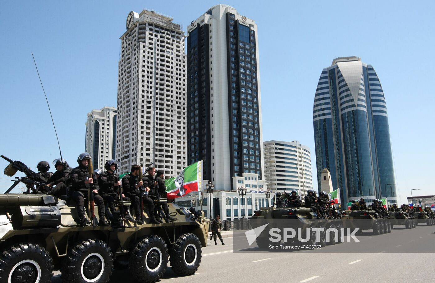 Victory Day parade in Grozny