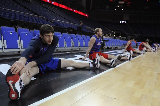 Euroleague Basketball's Final Four. CSKA holds training session