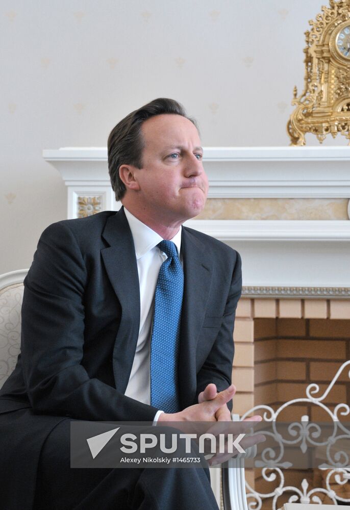 Vladimir Putin meets with David Cameron in Sochi