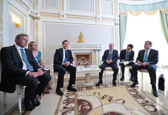Vladimir Putin meets with David Cameron in Sochi