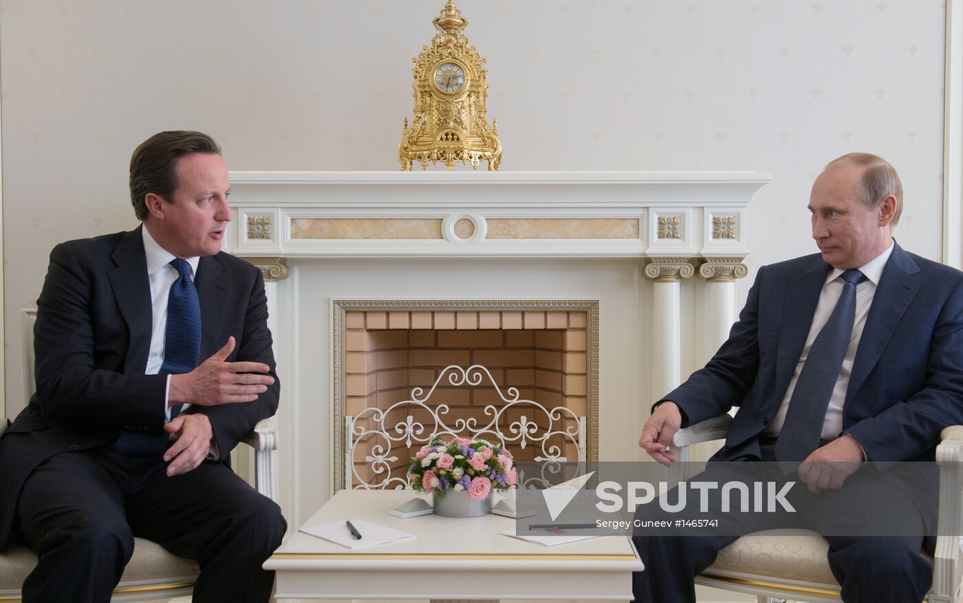 Vladimir Putin meets with David Cameron in Sochi