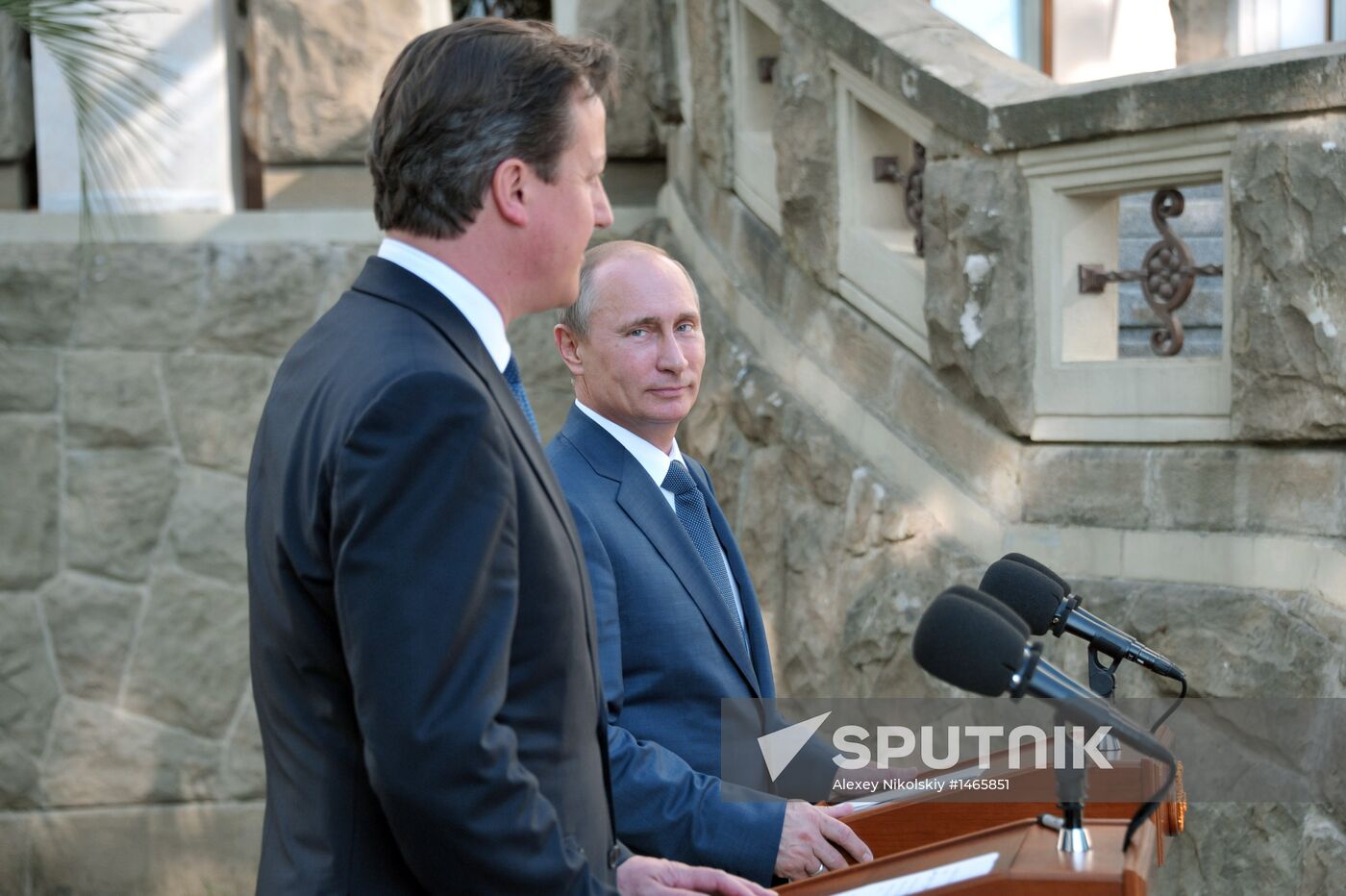 Vladimir Putin meets with David Cameron in Sochi