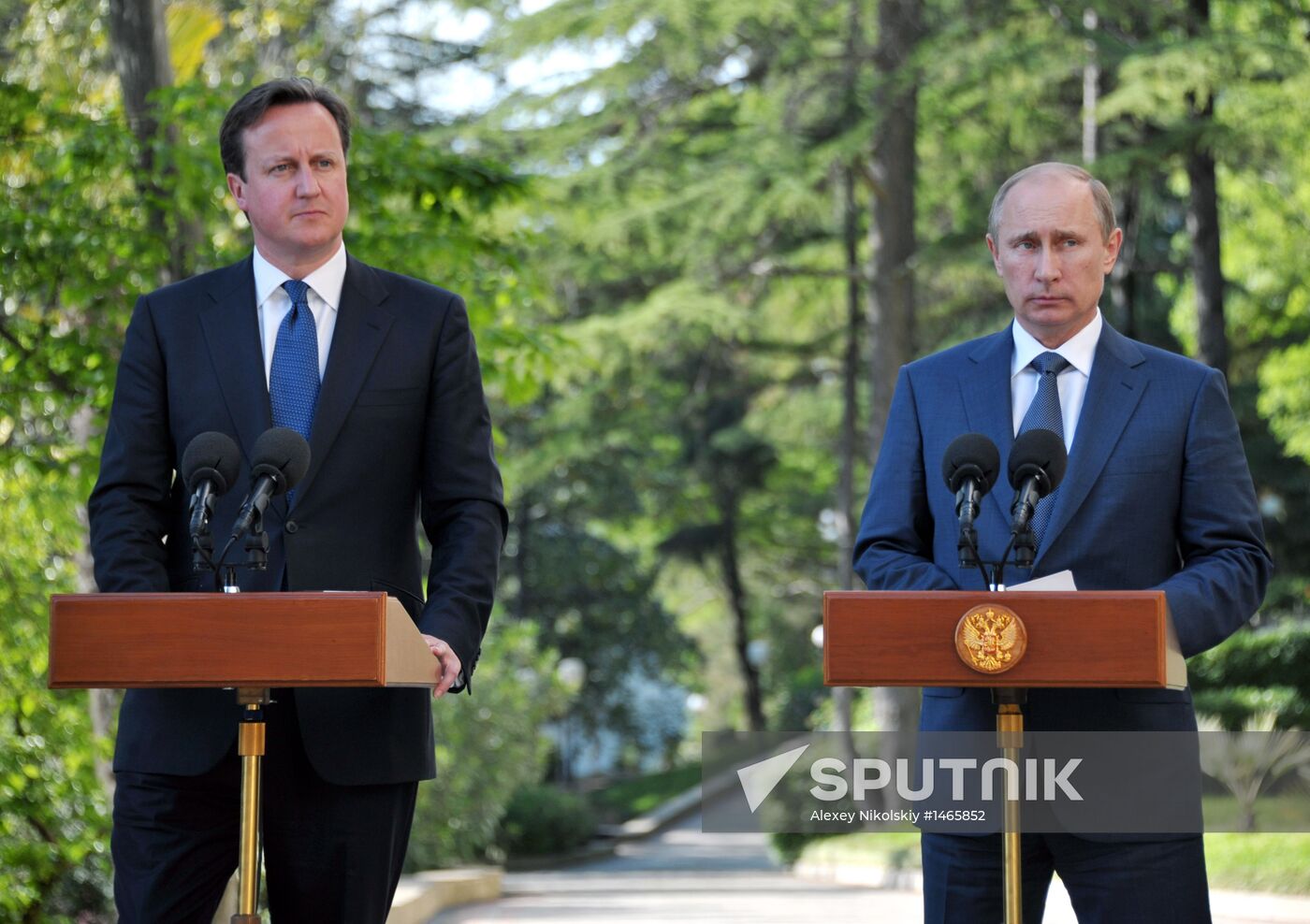 Vladimir Putin meets with David Cameron in Sochi
