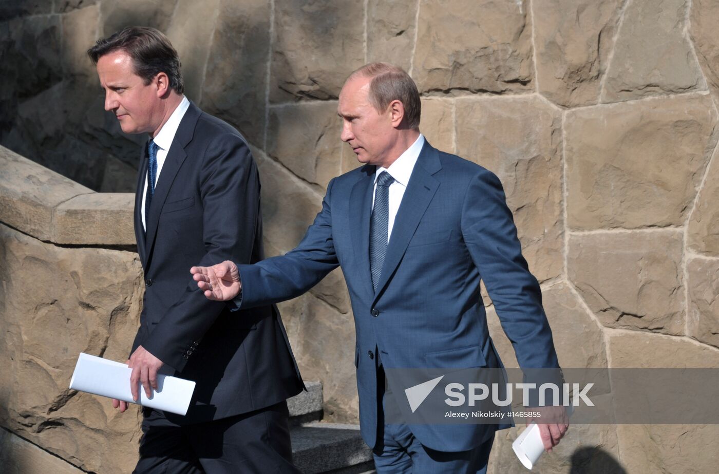 Vladimir Putin meets with David Cameron in Sochi